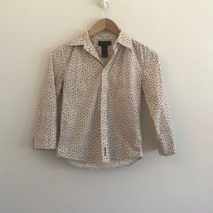 Ralph Lauren Womens Floral Button Down 3/4 Sleeve Shirt S